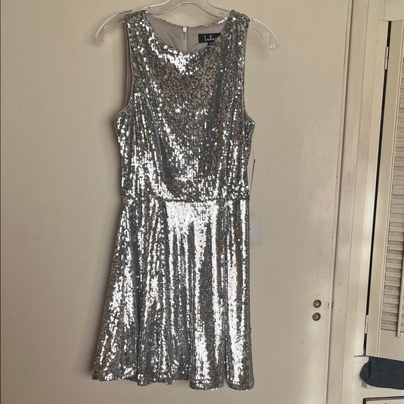 Lulus Dresses & Skirts - Lulu's Shimmering Silver Sequin Mini Dress